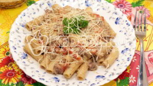 ШАГ 7. макароны с мясом и овощами