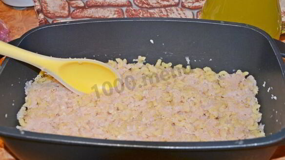 ШАГ 4. макароны с мясом в духовке