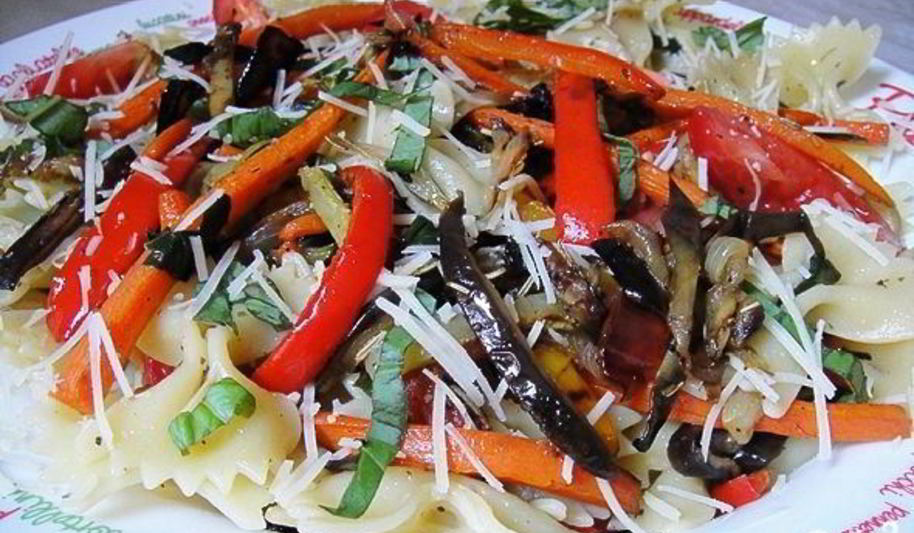 Рецепт макароны с овощами