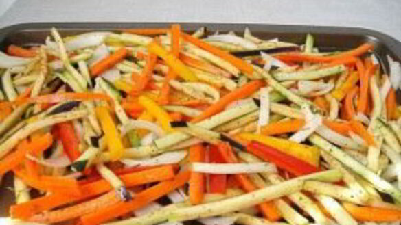 ШАГ 2. макароны с овощами