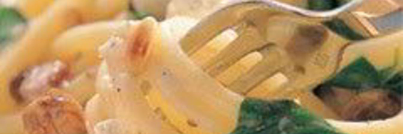 Макароны со шпинатом и рикоттой