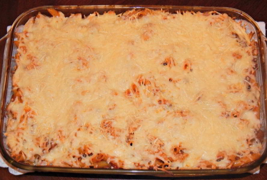 Макароны в духовке с мясом