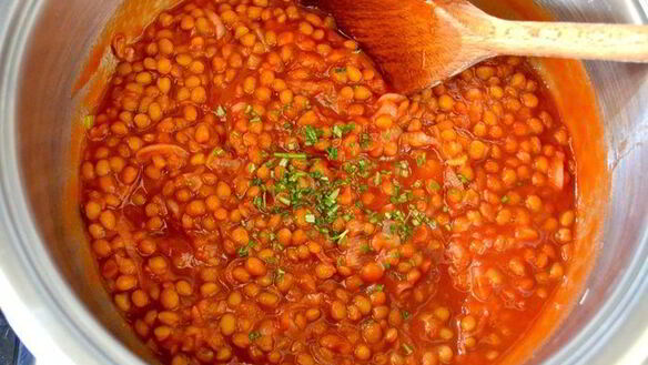 ШАГ 3. паста с чечевицей