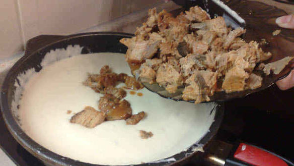 ШАГ 19. паста с консервированным лососем