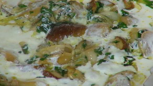 ШАГ 9. паста с курицей и белыми грибами