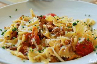 Паста с лисичками в сливочном соусе