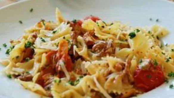 ШАГ 4. паста с лисичками в сливочном соусе