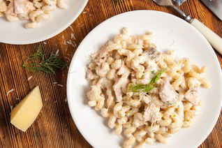 Паста с семгой в сливочном соусе