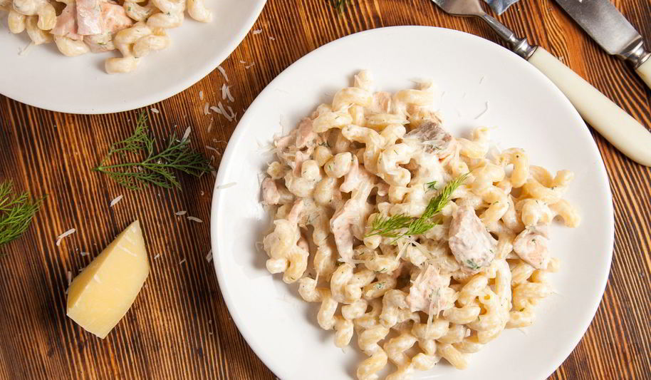 Рецепт паста с семгой в сливочном соусе