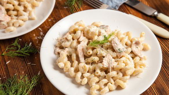 ШАГ 9. паста с семгой в сливочном соусе