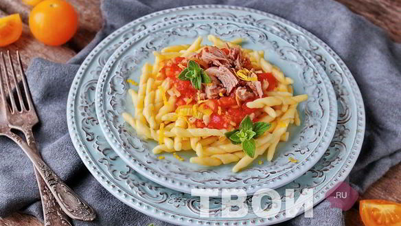 ШАГ 7. паста с тунцом