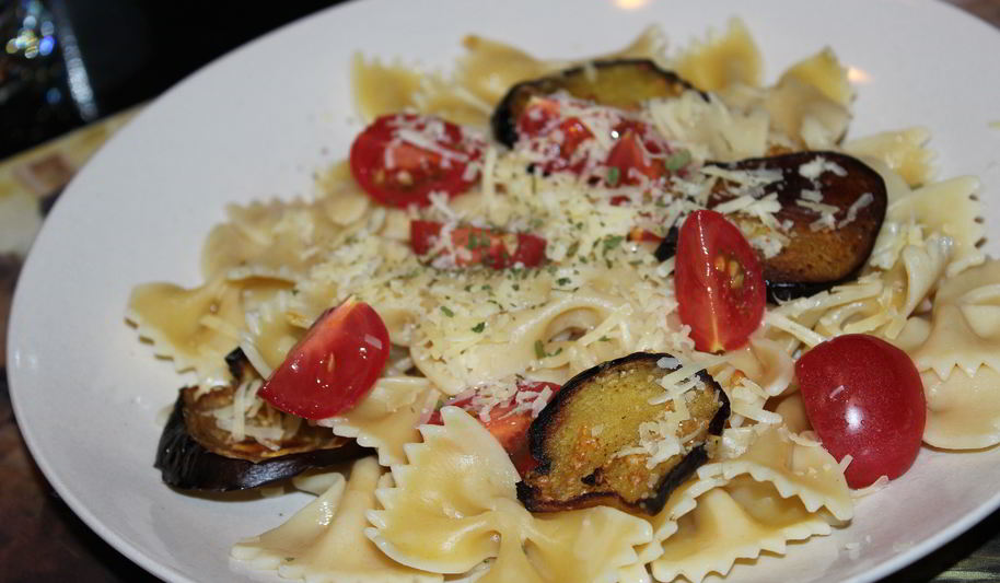 Рецепт паста с жареными баклажанами