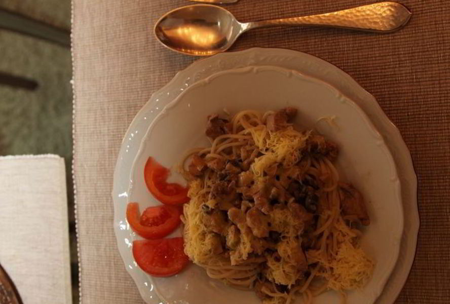 ПастаКарбонара с куриным филе