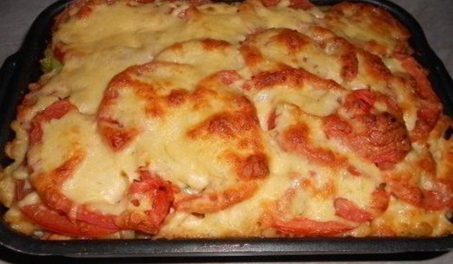 Рецепт пикантные макароны с копченой колбасой в духовке