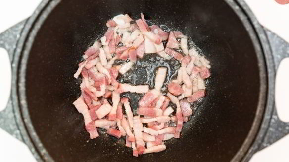 ШАГ 4. спагетти с беконом