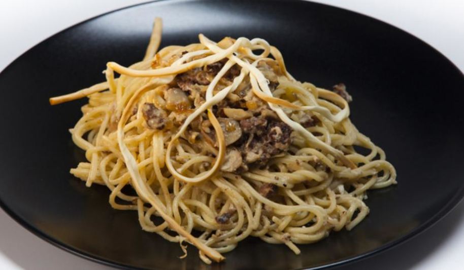 Рецепт спагетти с грибным болоньезе