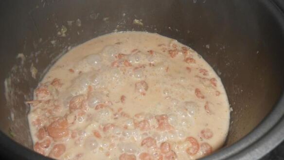 ШАГ 3. спагетти с креветками в сливочно-чесночном соусе