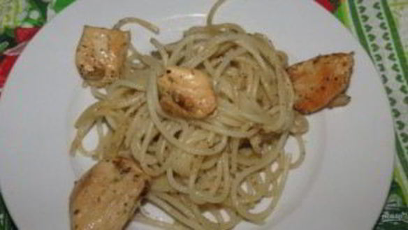 ШАГ 6. спагетти с курицей в сметанном соусе