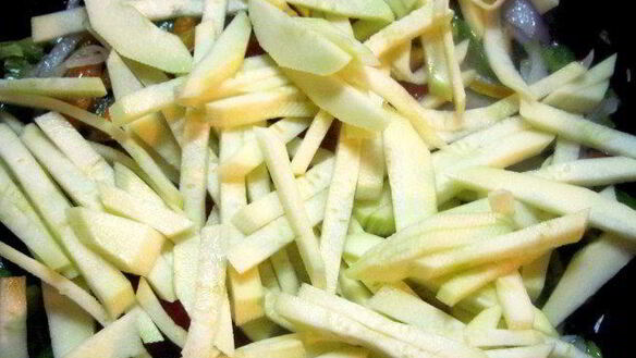 ШАГ 4. спагетти с овощами в сливочном соусе