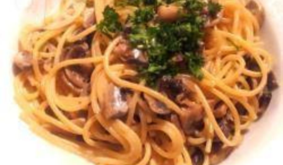 Рецепт спагетти с шампиньонами