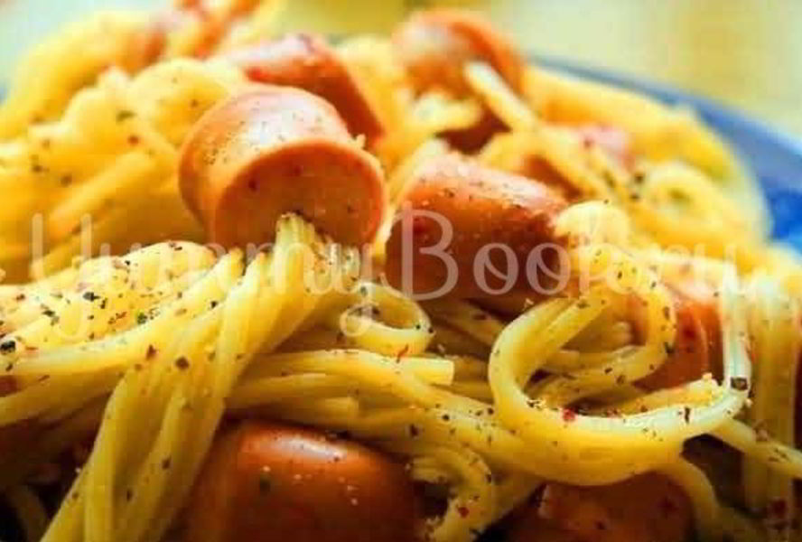 Спагетти с сосисками