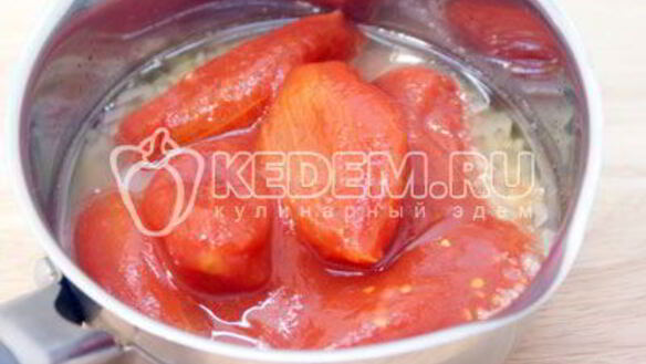 ШАГ 2. спагетти с томатным соусом и базиликом