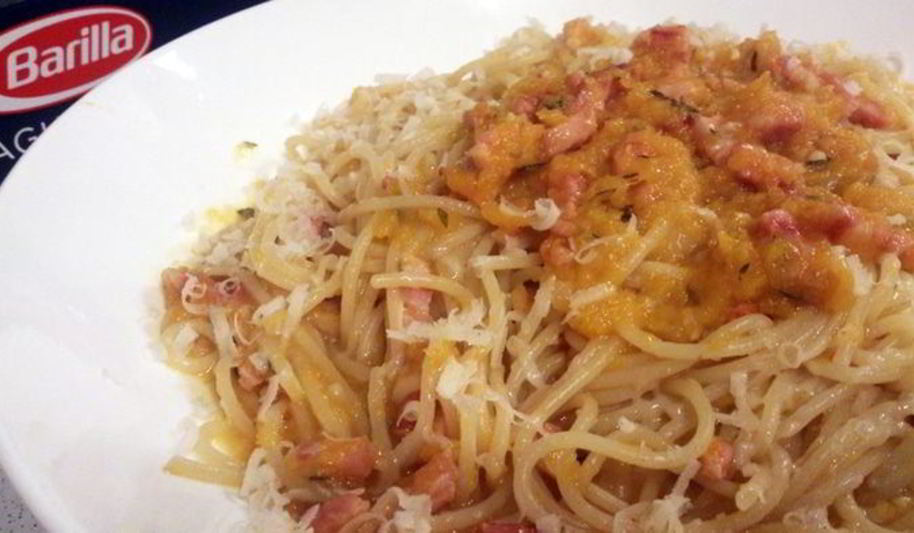 Рецепт спагетти с тыквенным соусом