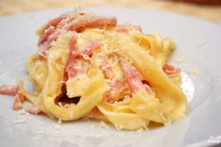 Спагетти с ветчиной