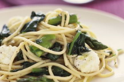 Спагетти со шпинатом