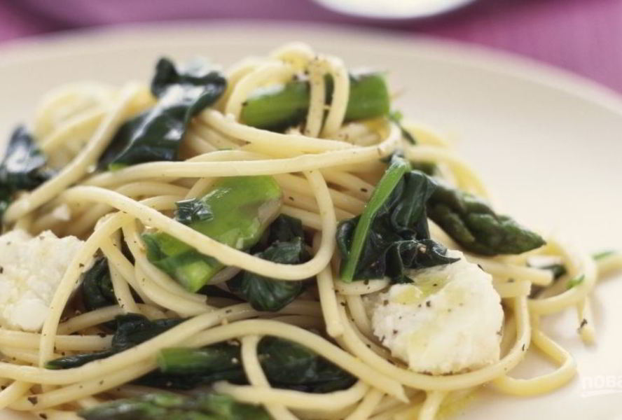 Спагетти со шпинатом