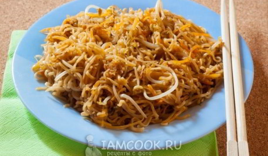 Рецепт жареная лапша с морковью