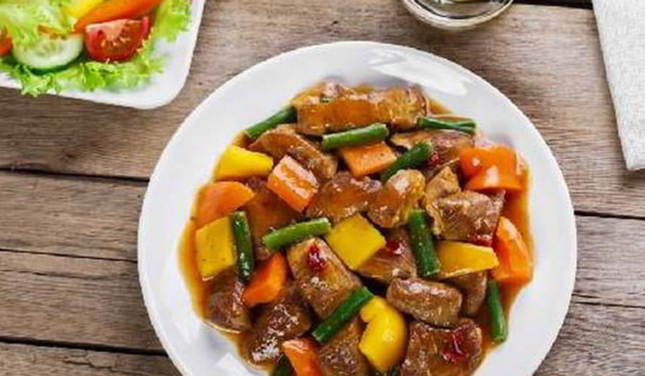 Рецепт ароматная говядина со сладким перцем