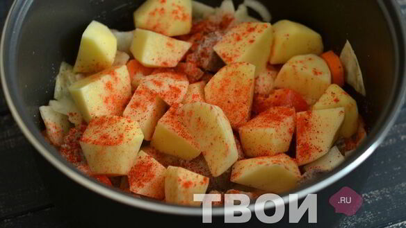 ШАГ 4. баранина с овощами