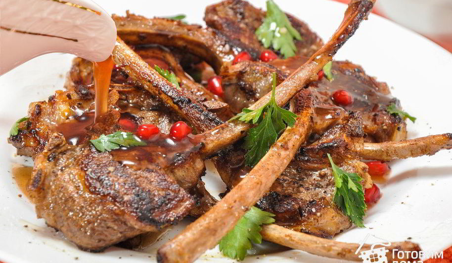 Рецепт баранья корейка под гранатовым соусом