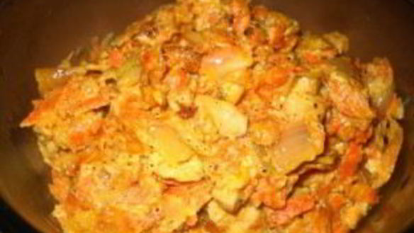 ШАГ 8. бефстроганов из соевого мяса