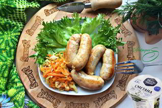 Домашние куриные колбаски