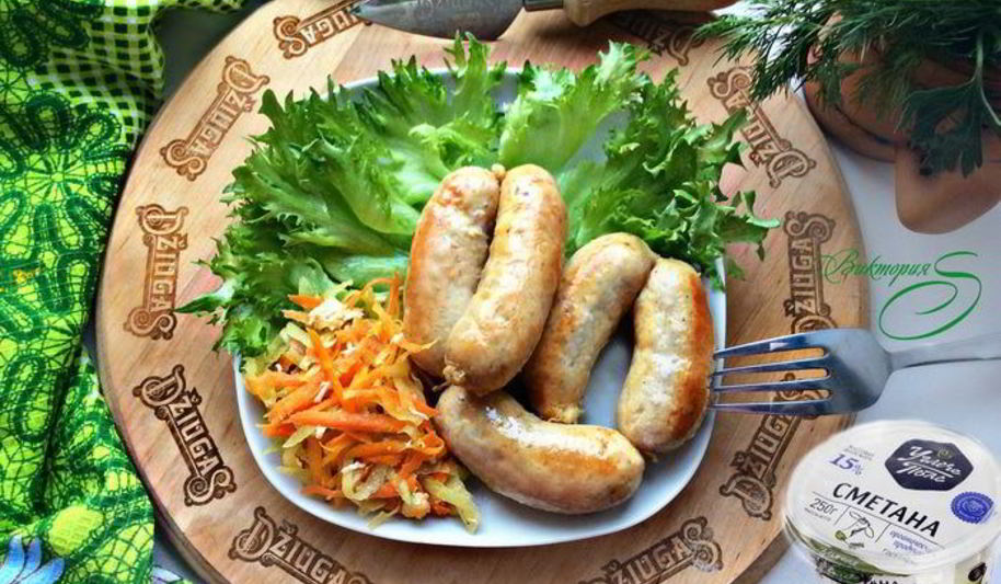 Рецепт домашние куриные колбаски