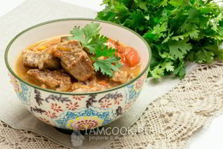 Говядина, тушенная с овощами и букетом гарни