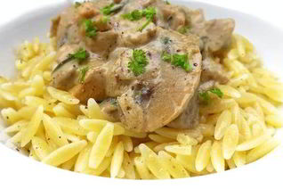 Индейка с шампиньонами в сливочном соусе