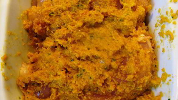 ШАГ 7. куриная грудка, фаршированная морковкой, с печеным картофелем