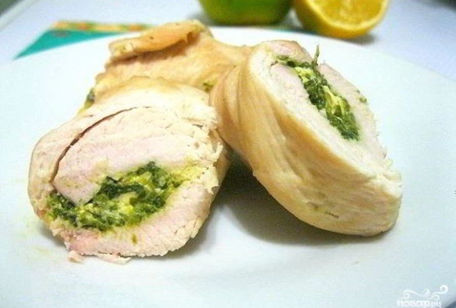 Куриная грудка, фаршированная моцареллой