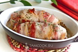 Куриная грудка в беконе