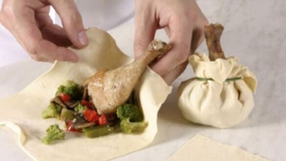 ШАГ 3. куриная ножка в мешочке