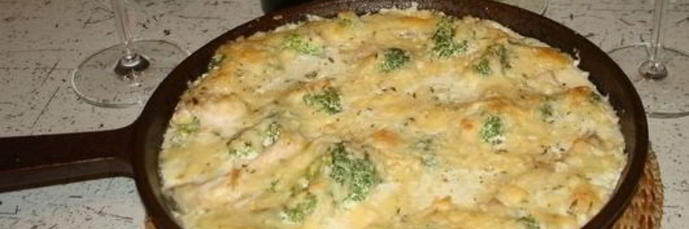 Куриное филе с брокколи в сливочном соусе