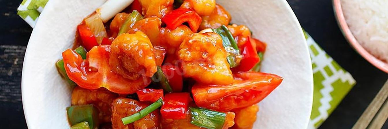 Куриное филе в кисло сладком соусе