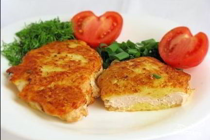 Куриное филе в сырном кляре