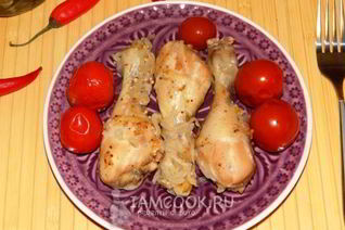 Куриные голени на пару