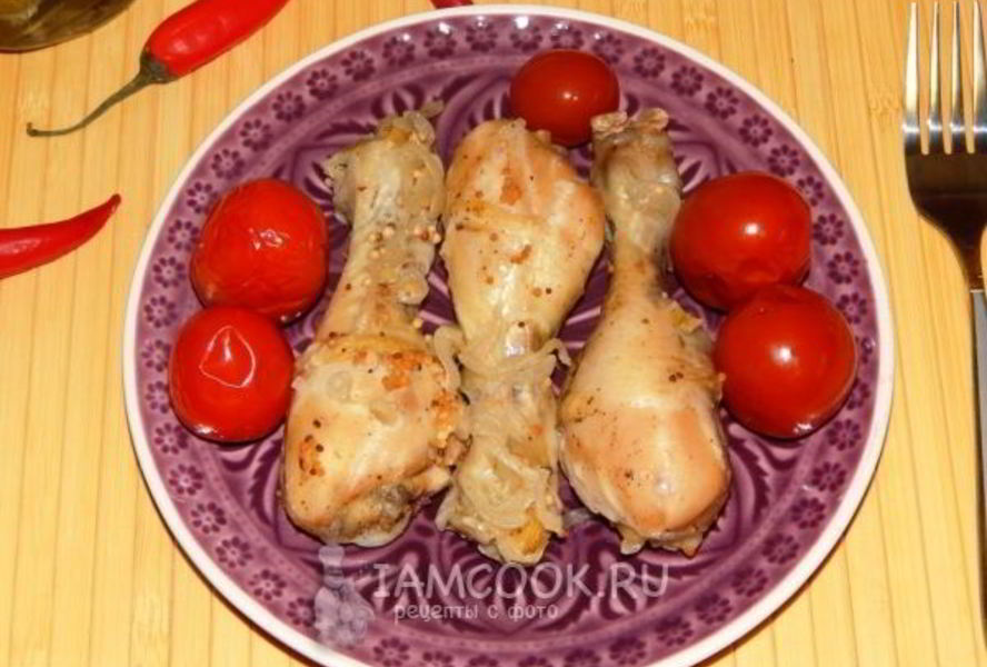 Куриные голени на пару