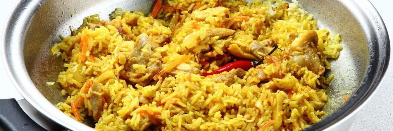 Курица карри с рисом и овощами