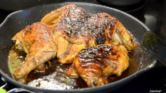 ШАГ 5. курица под кирпичом